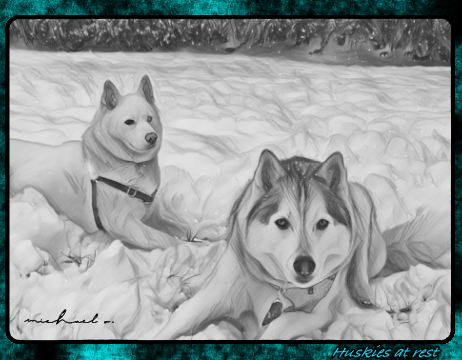 Indy and Raiden in Snow Sketch